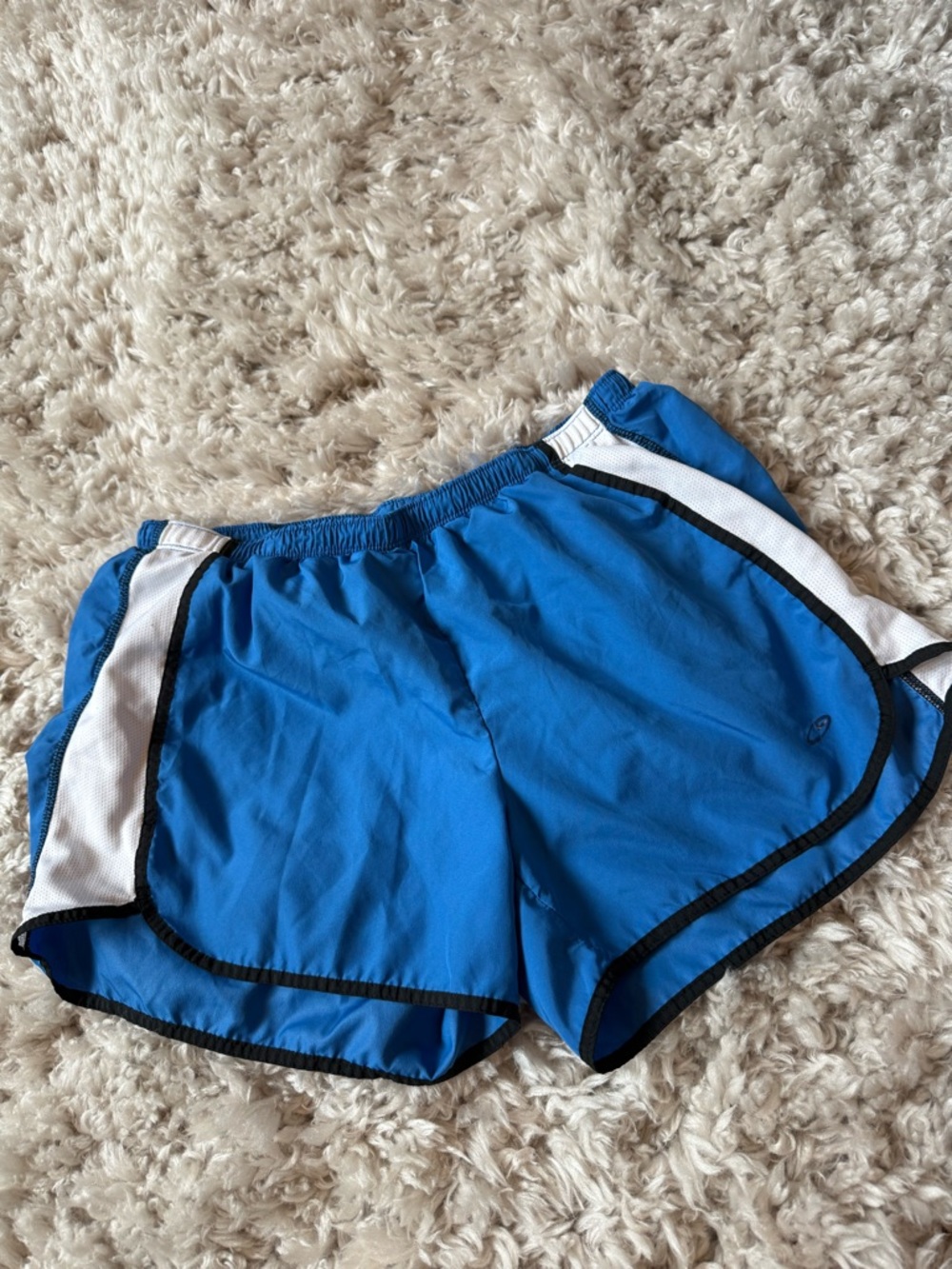 Champion Blue Athletic Running Shorts with White Panels